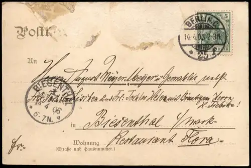 Ansichtskarte Friedrichsfelde-Berlin Wilhelmstrasse, Marienkirche 1906