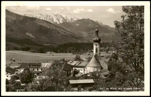 Ansichtskarte Reit im Winkl Panorama-Ansicht Blick zum Wilden Kaiser 1953