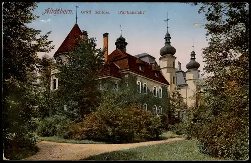 Ansichtskarte Altdöbern Schloss - Parkseite 1914