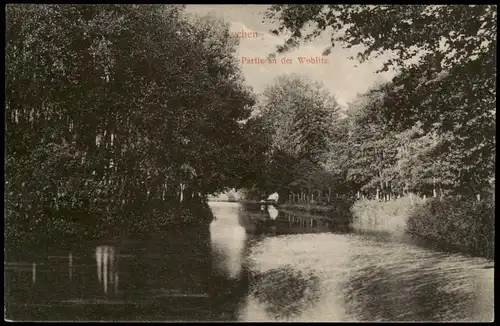 Ansichtskarte Lychen Partie an der Woblitz 1909