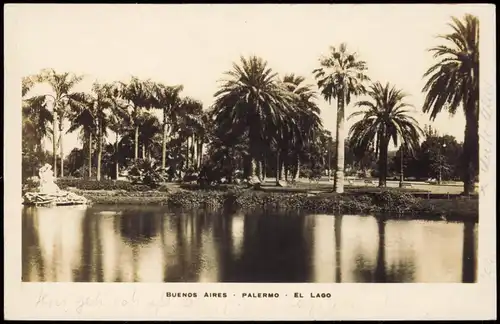 Postcard Buenos Aires Palermo el Lago 1932