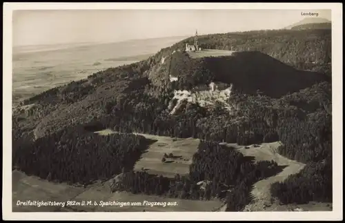 Ansichtskarte Spaichingen Luftbild Bergwirtschafz Dreifaltigkeitsberg 1930