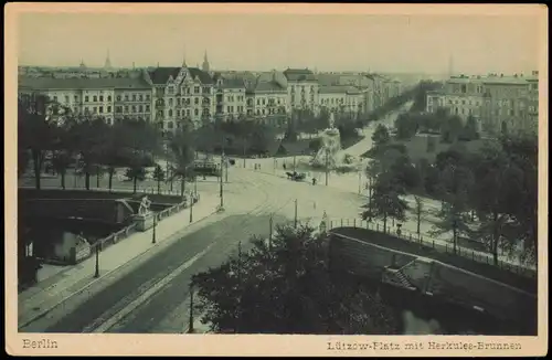 Ansichtskarte Tiergarten-Berlin Lützowplatz, Herkules-Brunnen 1926