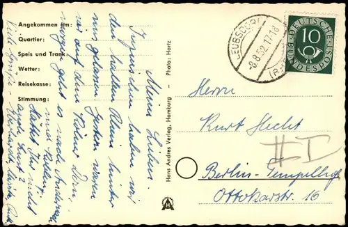 Ansichtskarte Königswinter Mehrbildkarte "Urlaubs-Telegramm" 1952