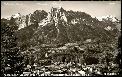 Ansichtskarte Grainau Panorama-Ansicht 1957