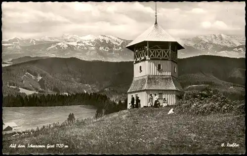Ansichtskarte .Bayern Auf dem Schwarzen Grat 1120 m 1960