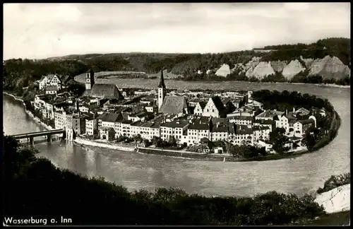 Ansichtskarte Wasserburg am Inn Wasserburg a. Inn Panorama-Ansicht 1962