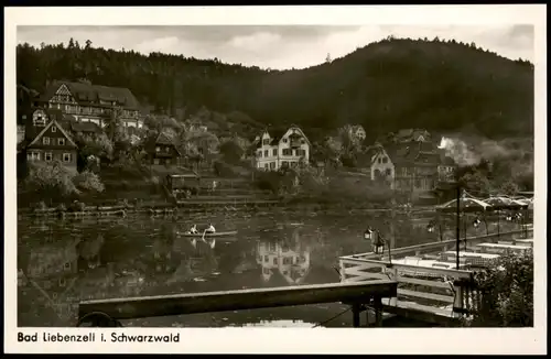 Ansichtskarte Bad Liebenzell Fluss Partie, Ort im Schwarzwald 1955