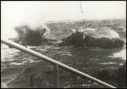 Ansichtskarte Schulau-Wedel am Schulauer Fährhaus Sturmflut REPRO 1976/2000