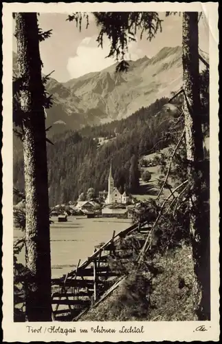 Ansichtskarte Holzgau Blick vom Hang zur Stadt 1934