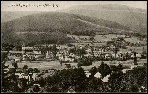 Postcard Bad Flinsberg Świeradów-Zdrój Mitteldorf 1919