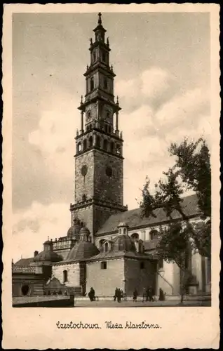 Tschenstochau Częstochowa Kirche 1939  gel. 27.9. Feldpost Blind Chiffrestempel