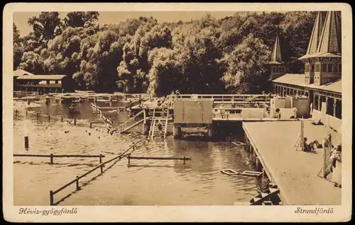 Postcard Hévíz-gyógyfürdő-Budapest Strandfürdő - Anlagen 1932