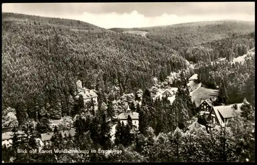 Waldbärenburg-Altenberg (Erzgebirge) Panorama-Ansicht; Ort im Erzgebirge 1967