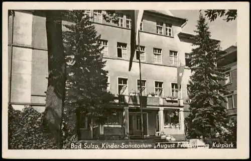 Ansichtskarte Bad Sulza Kinder-Sanatorium August Fröhlich im Kurpark 1953