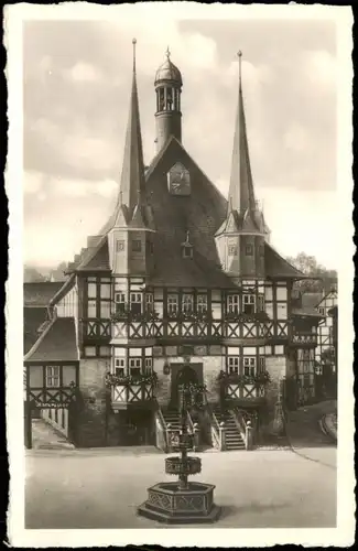 Ansichtskarte Wernigerode Rathaus (Town Hall Building) 1955