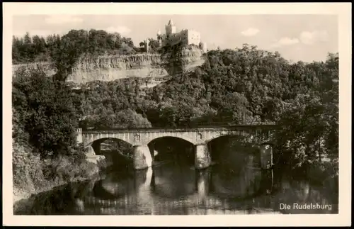 Ansichtskarte Saaleck-Bad Kösen Die Rudelsburg 1950