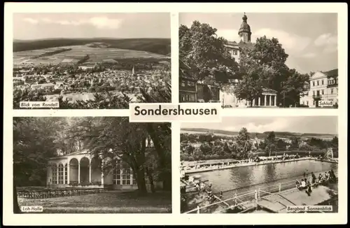 Ansichtskarte Sondershausen Mehrbildkarte mit 4 Ortsansichten 1967