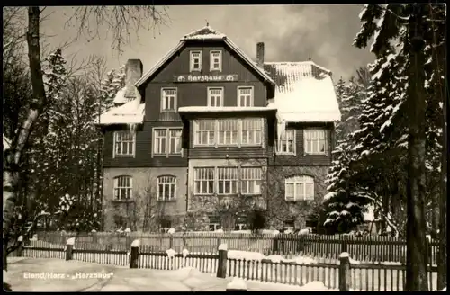 Ansichtskarte Elend (Harz) Partie am Harzhaus 1956