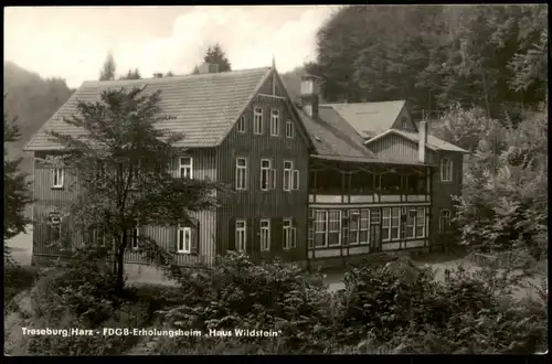 Ansichtskarte Treseburg FDGB-Erholungsheim Haus Wildstein 1965