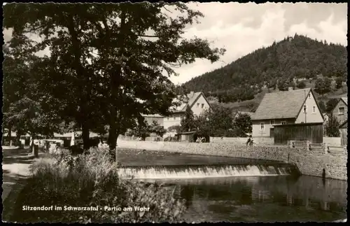 Ansichtskarte Sitzendorf Schwarzatal - Partie am Wehr 1962/1961