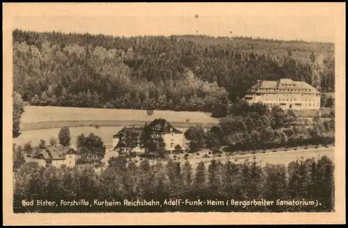Bad Elster Forstvilla, Kurheim Reichsbahn Bergarbeiter Sanatorium 1958