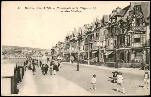 CPA Mers-les-Bains Promenade de la Plage 1910