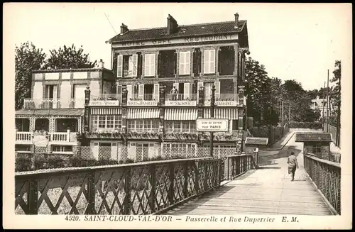 CPA Saint-Cloud SAINT-CLOUD-VAL-D'OR Passerelle Rue Duperrier 1910