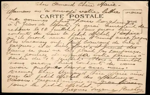 Saint-Jean-de-Monts Vue générale de la Plage; Strand Beach Scene 1910