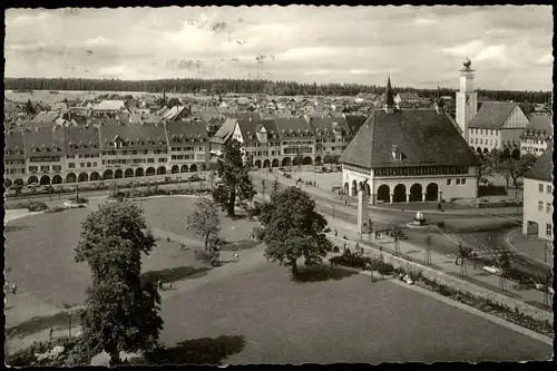 Ansichtskarte Freudenstadt Partie auf dem Markt 1955