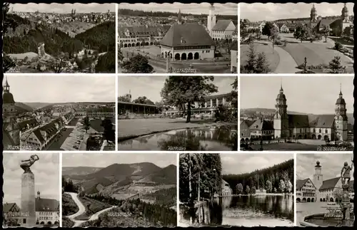 Ansichtskarte Freudenstadt Stadtteilansichten 1959