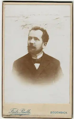 Porträt-Foto Mann Fotokunst Atelier-Photo Fritz RUTTE aus BODENBACH 1900   CdV