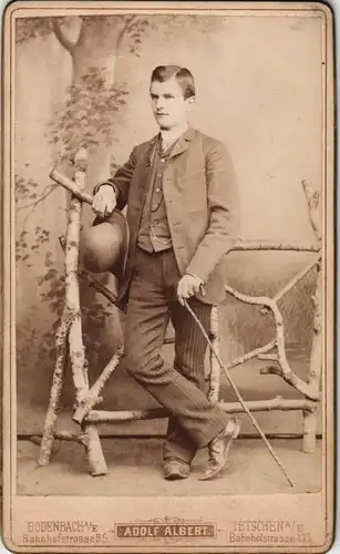 Tetschen-Bodenbach Decín  Atelier-Photo Adolf Albert (Tetschen Elbe) 1900   CdV