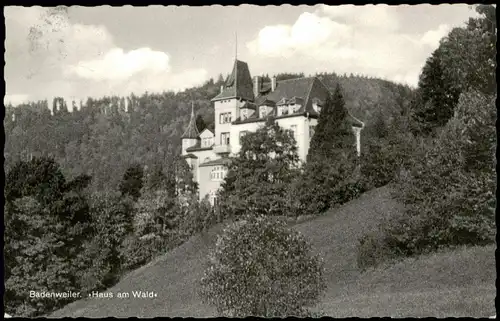 Ansichtskarte Badenweiler Umland-Ansicht Haus am Wald 1958