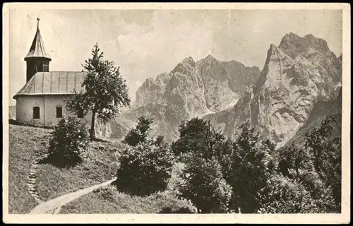 Ansichtskarte .Tirol Antoniuskapelle Blick zum Wilden Kaiser 1950