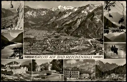 Ansichtskarte Bad Reichenhall Mehrbildkarte mit vielen Umland-Ansichten 1963