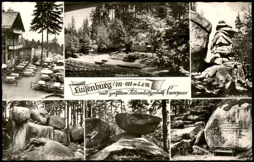 Luisenburg-Wunsiedel (Fichtelgebirge) Mehrbildkarte  Felsenlabyrinth 1967