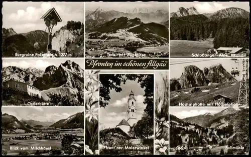 Pfronten (Allgäu) Mehrbildkarte Allägu und Umland-Ansichten 1960