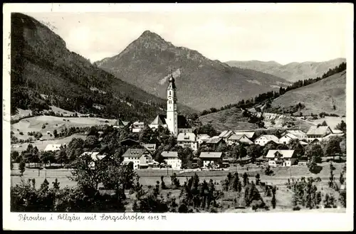 Pfronten (Allgäu) Panorama-Ansicht Allgäu mit Sorgschrofen 1956