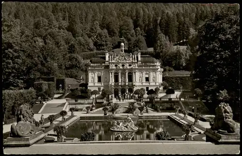 Ansichtskarte Linderhof-Ettal Schloss Linderhof (Castle in Bavaria) 1960