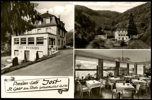 Ansichtskarte Sankt Goar Pension-Café Jost im Gründelbachtal 1960