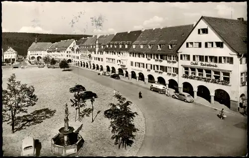 Ansichtskarte Freudenstadt Panorama-Ansicht; Partie mit Café Rebstock 1963