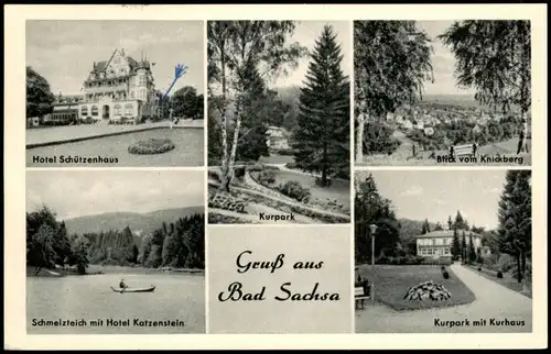 Ansichtskarte Bad Sachsa Mehrbild-AK mit Ortsansichten 1958