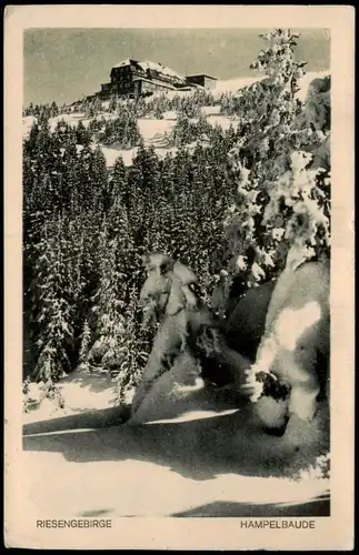 Brückenberg-Krummhübel Karpacz
 Hampelbaude Riesengebirge m Winter 1925