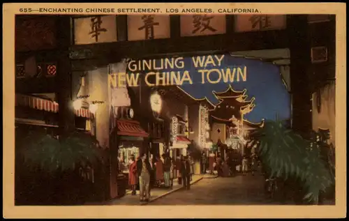 Postcard Los Angeles Los Angeles ENCHANTING CHINESE SETTLEMENT 1934