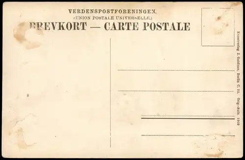 Postcard Bornholm Hotel u. Ruine Hammershuus 1908