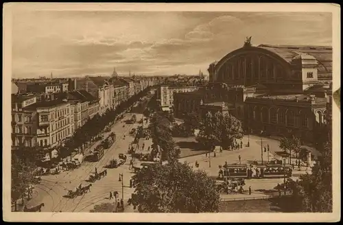 Ansichtskarte Kreuzberg-Berlin Königgrätzerstr. und Anhalter Bahnhof 1924