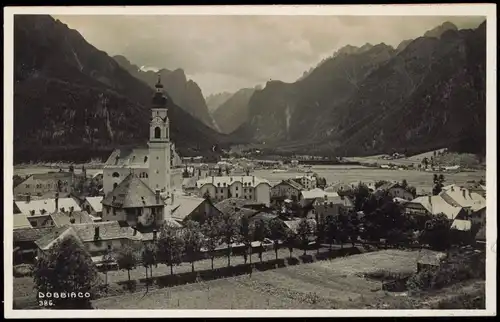 Cartoline Toblach Dobbiaco Stadtpartie - Fotokarte 1928