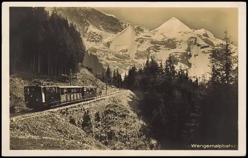 Ansichtskarte _Kanton Bern Allgemein Wengernalpbahn, Fotokarte 1928