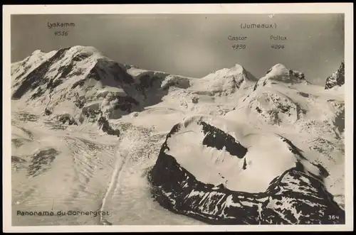 Ansichtskarte Zermatt Gornergrat, Gletscher - Glacier 1929